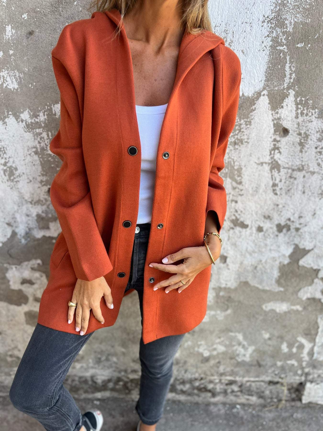 Appolinia | Cardigan casual con cappuccio